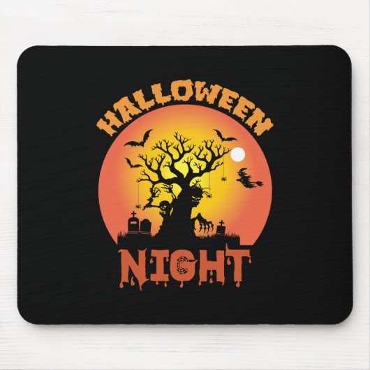Tapis De Souris Nuit d'Halloween (Devant)