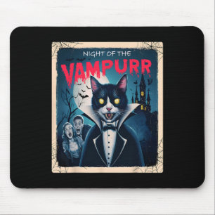 Tapis De Souris Nuit Du Vampurr Funny Chat Noir Dark Humour Ha