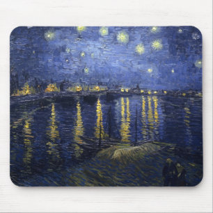 Tapis De Souris Nuit étoilée au-dessus du Rhône par Vincent van