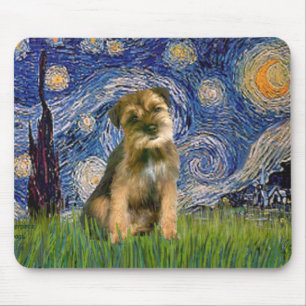 Tapis De Souris Nuit étoilée - Border Terrier #1
