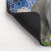 Tapis De Souris Nuit étoilée - chat bleu russe (Coin)