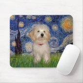 Tapis De Souris Nuit étoilée - Chiot Havanais (Avec souris)