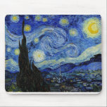 Tapis De Souris Nuit étoilée par Vincent Van Gogh<br><div class="desc">Nuit étoilée par Vincent Van Gogh peinture chef-d'oeuvre art beau impressionnisme peinture couleur vive belle qualité paysage art post décoration</div>