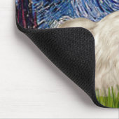 Tapis De Souris Nuit étoilée - Pekingese blanc 4 (Coin)