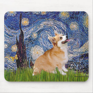 Tapis De Souris Nuit étoilée - Pembroke Welsh Corgi 7b