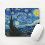 Tapis De Souris Nuit étoilée | Vincent Van Gogh<br><div class="desc">Starry Night (1889) de l'artiste néerlandais Vincent Van Gogh. L'oeuvre originale est une huile sur toile représentant un ciel nocturne post-impressionniste énergique dans des tons moody bleu et jaune. Utilisez les outils de conception pour ajouter du texte personnalisé ou personnaliser l'image.</div>