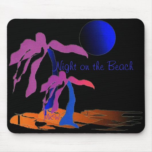Tapis De Souris Nuit sur la plage (Devant)