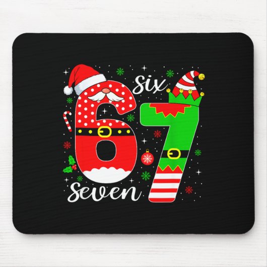 Tapis De Souris Number 67 Matching Six Seven 6 7 Meme 6-7 Christma (Devant)