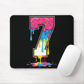 Tapis De Souris Number 7 Team Srts Ice Cream Drip Matching Varsity (Avec souris)