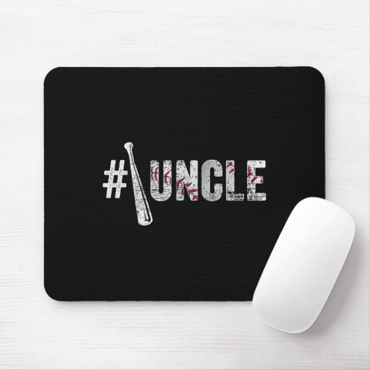 Tapis De Souris Number One Baseball Uncle Fathers Day Funny Baseba (Avec souris)