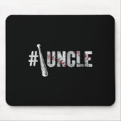 Tapis De Souris Number One Baseball Uncle Fathers Day Funny Baseba (Devant)