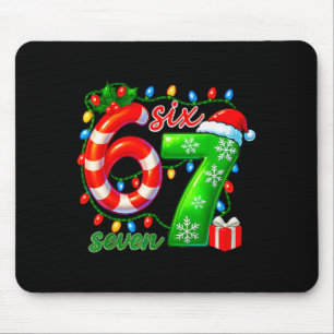 Tapis De Souris Numéro 67 Mème Rétro Père Noël 6 7 Vacances Six Se