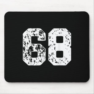Tapis De Souris Numéro 68 Blanc meilleur Clic College Style Annive