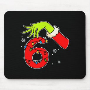 Tapis De Souris Numéro amusant 6 Noël 67 Six Sept Mème Xmas Hommes