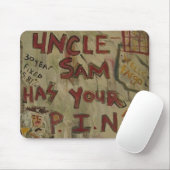 TAPIS DE SOURIS NUMÉRO DE CODE CONFIDENTIEL ONCLE SAM (Avec souris)