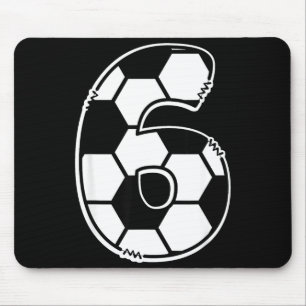 Tapis De Souris Numéro de football 6 Anniversaire des enfants Foot