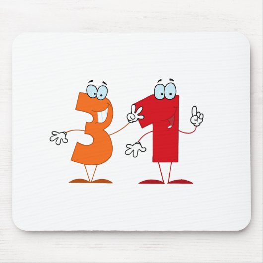 Tapis De Souris Numéro heureux 31 (Devant)