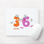 Tapis De Souris Numéro heureux 36 (Avec souris)