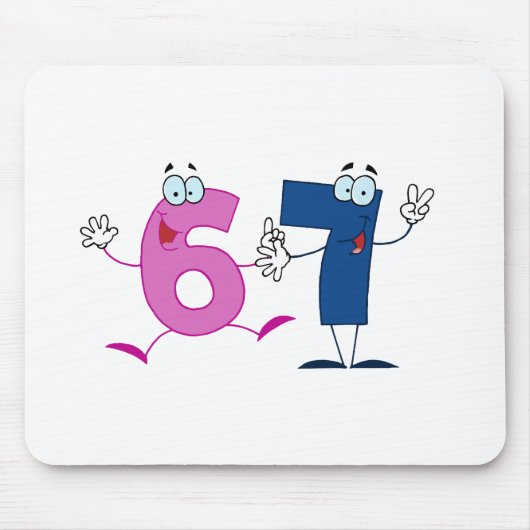 Tapis De Souris Numéro heureux 67 (Devant)
