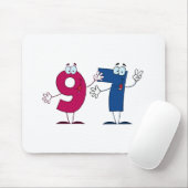 Tapis De Souris Numéro heureux 97 (Avec souris)