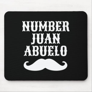 Tapis De Souris Numéro Juan Abuelo Espagnol Mexicain Meilleur Papa