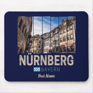 Tapis De Souris Nuremberg Bavière Vintage Allemagne Souvenir