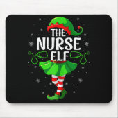 Tapis De Souris Nurse Elf Christmas Girls Women Elf Squad Xmas Fam (Devant)