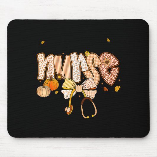 Tapis De Souris Nurse Labor And Delivery Coquette Fall Pumpkin Tha (Devant)