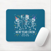 Tapis De Souris Nurse Skeleton New Year Crew 2026 Funny Er Icu Par (Avec souris)