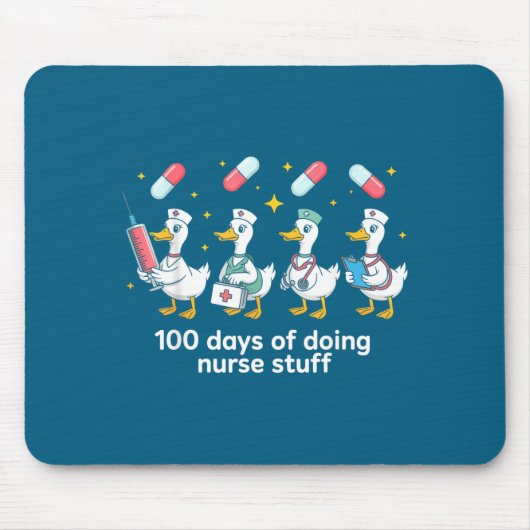 Tapis De Souris Nurse Skeleton New Year Crew 2026 Funny Er Icu Par (Devant)