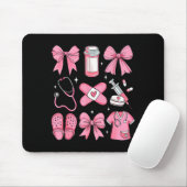 Tapis De Souris Nurse Valentines Day Coquette Bow Valentine Nurse  (Avec souris)
