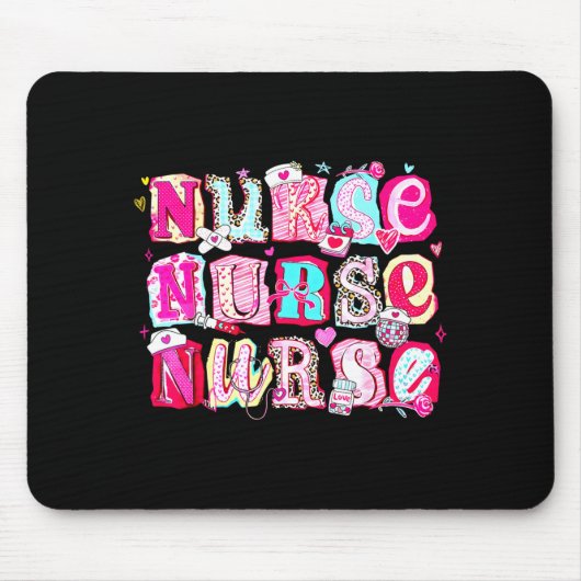 Tapis De Souris Nurse Valentines Stethoscope Valentine Nursing Gir (Devant)