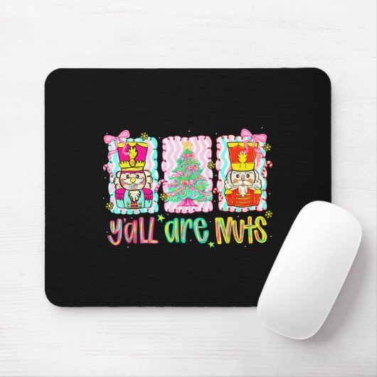 Tapis De Souris Nutcracker Merry Christmas Y'all Are Nuts Funny Xm (Avec souris)