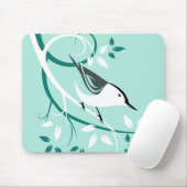 Tapis De Souris Nuthatch stylisé dans l'arbre (Avec souris)