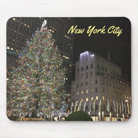 Tapis De Souris NYC New York Christmas Tree Rockefeller Center (Devant)