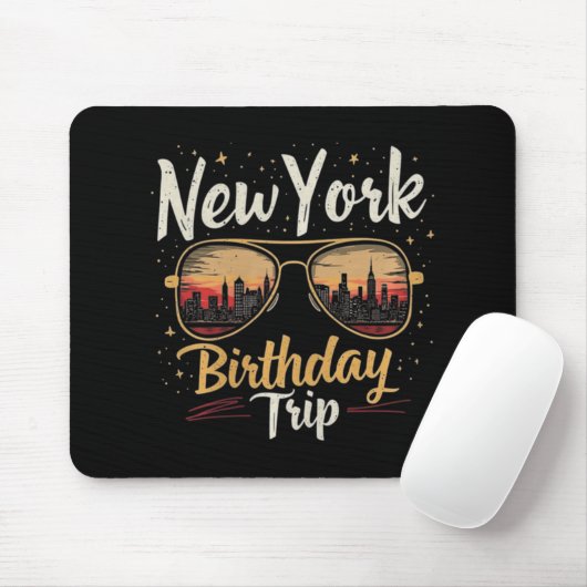 Tapis De Souris Nyc Skyline Birthday New York Trip Celebration Des (Avec souris)
