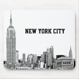 Tapis De Souris NYC Skyline Etched 01