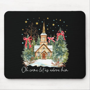 Tapis De Souris Ô venez adorons-Le Jésus Christ Noël chrétien