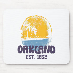 Tapis De Souris Oakland Californie Rétro Surfeur Vintage Plage Pou