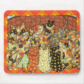 Tapis De Souris Oaxacan Chat et chatons (Devant)