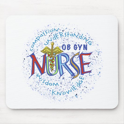 Tapis De Souris Ob Gyn Nurse Moto (Devant)