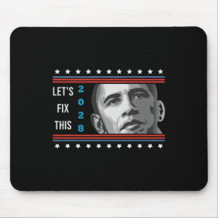 Tapis De Souris Obama 2028 Manifestation politique patriotique Vin