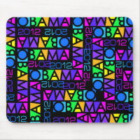Obama coloré 2012 mousepad