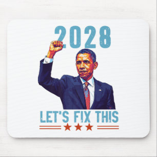 Tapis De Souris Obama Vintage patriotique 2028 Ral de protestation