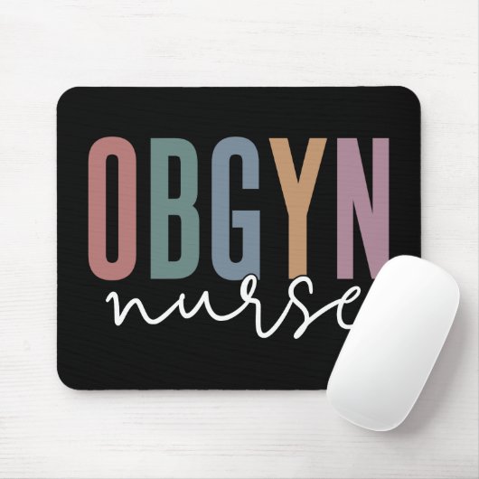 Tapis De Souris OBGYN Nurse | Infirmière En obstétrique Et En Gyné (Avec souris)