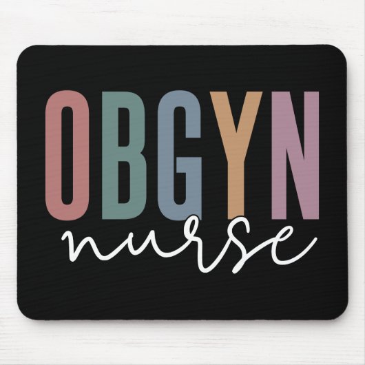 Tapis De Souris OBGYN Nurse | Infirmière En obstétrique Et En Gyné (Devant)