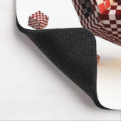 Tapis De Souris Objets géométriques damier rouge et blanc (Coin)