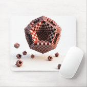 Tapis De Souris Objets géométriques damier rouge et blanc (Avec souris)