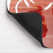 Tapis De Souris Objets rouges avec les lignes blanches (Coin)