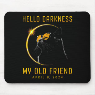 Tapis De Souris Obscurité Mon Vieux Ami Solaire Eclipse 2024 Chat
